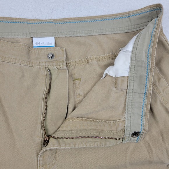 Columbia Omni-Shade Shorts Mens‎ 38w 10L Measures 37 x 9" Khaki Cotton Hiking - Picture 4 of 10
